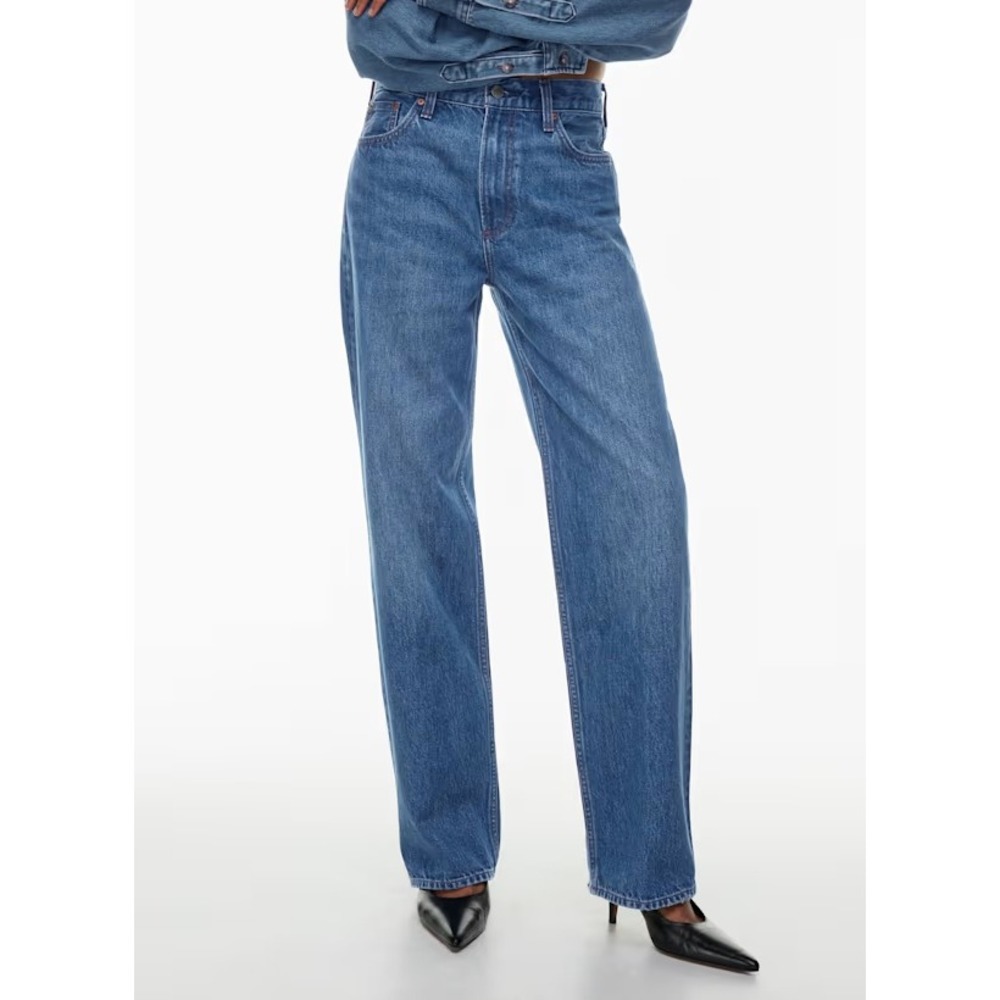 Denim Forum The 90s Iggy Low Rise Baggy Jeans Light Wash Blue Womens Size 23